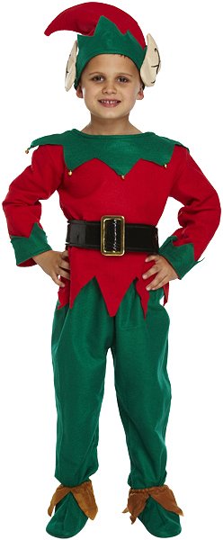 CHILDREN'S CHRISTMAS ELF COSTUME