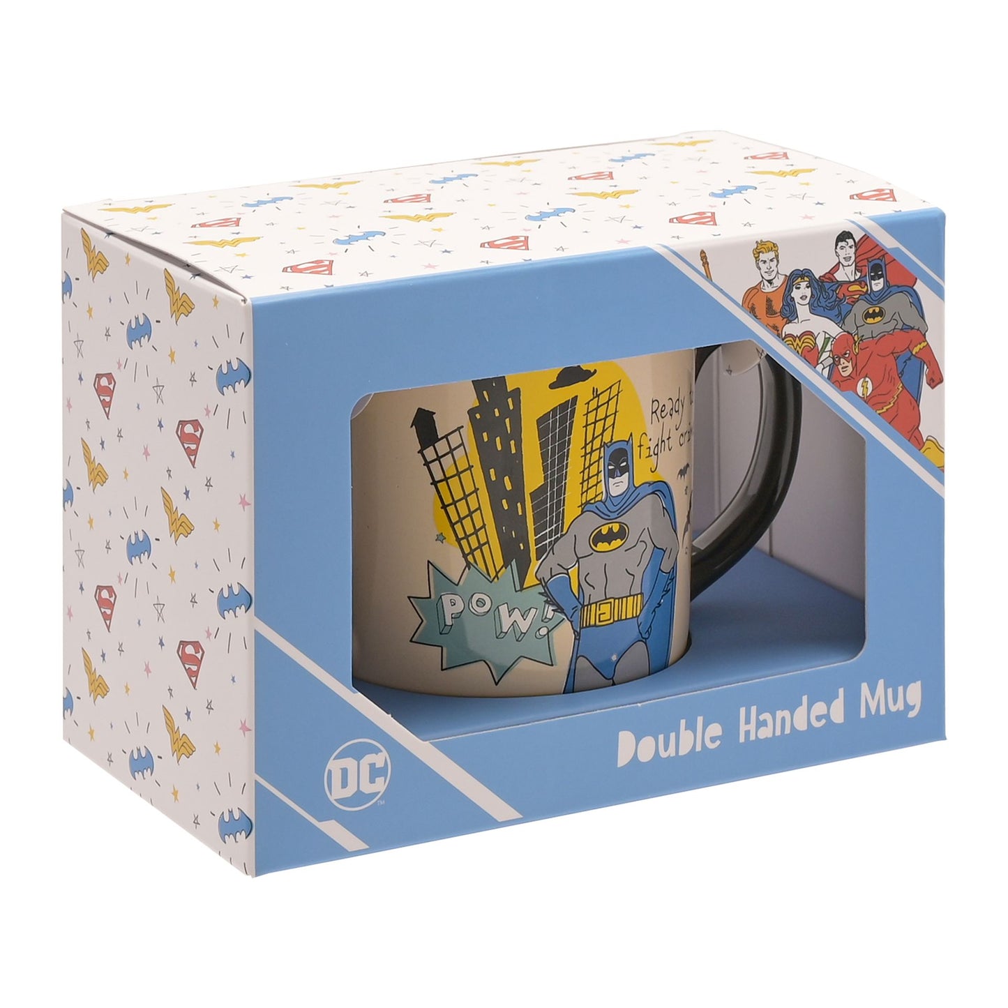 WARNER BROS BATMAN DOUBLE HANDED CHINA MUG