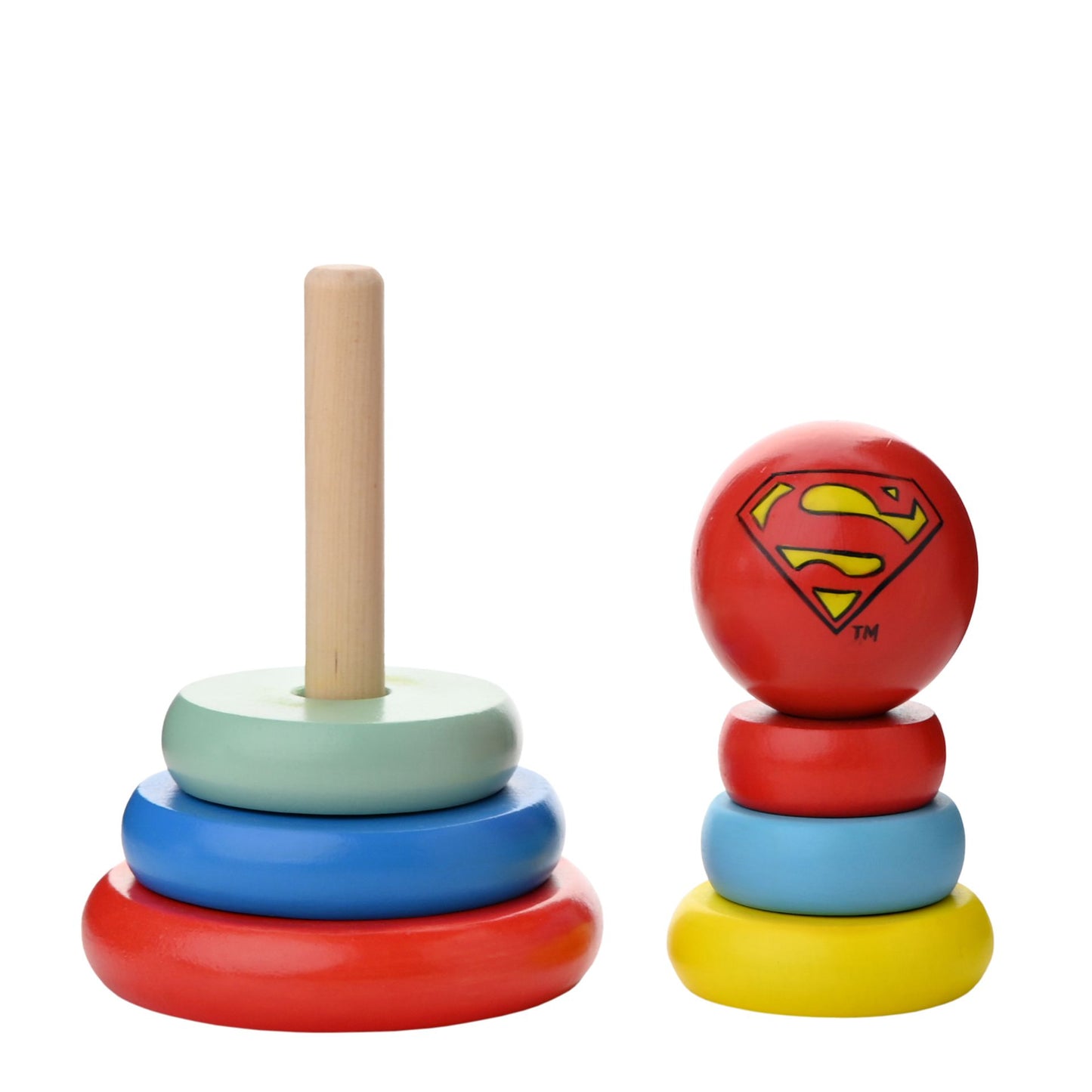 WARNER BROS SUPERMAN WOODEN STACKING TOY