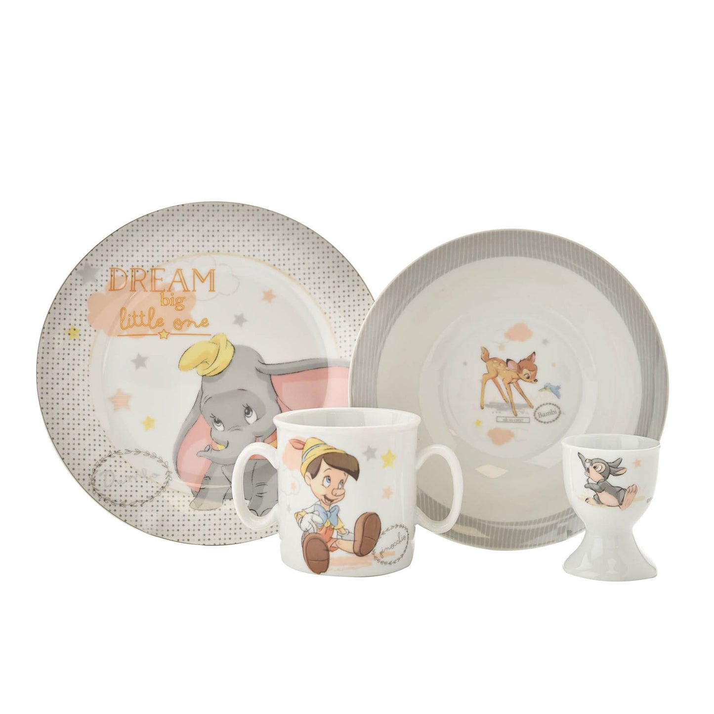 DISNEY MAGICAL BEGINNINGS SET BOWL, PLATE, MUG & EGG CUP