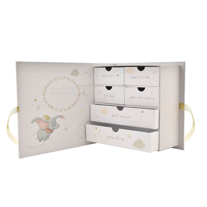 MAGICAL BEGINNINGS PAPERWRAP KEEPSAKE BOX 6 DRAWERS DUMBO