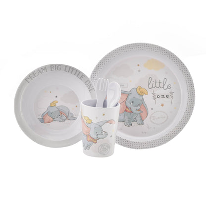 MAGICAL BEGINNINGS 5 PIECE MELAMINE CROCKERY SET - DUMBO