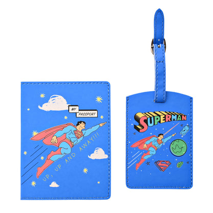 SUPERMAN LUGGAGE TAG & PASSPORT SET
