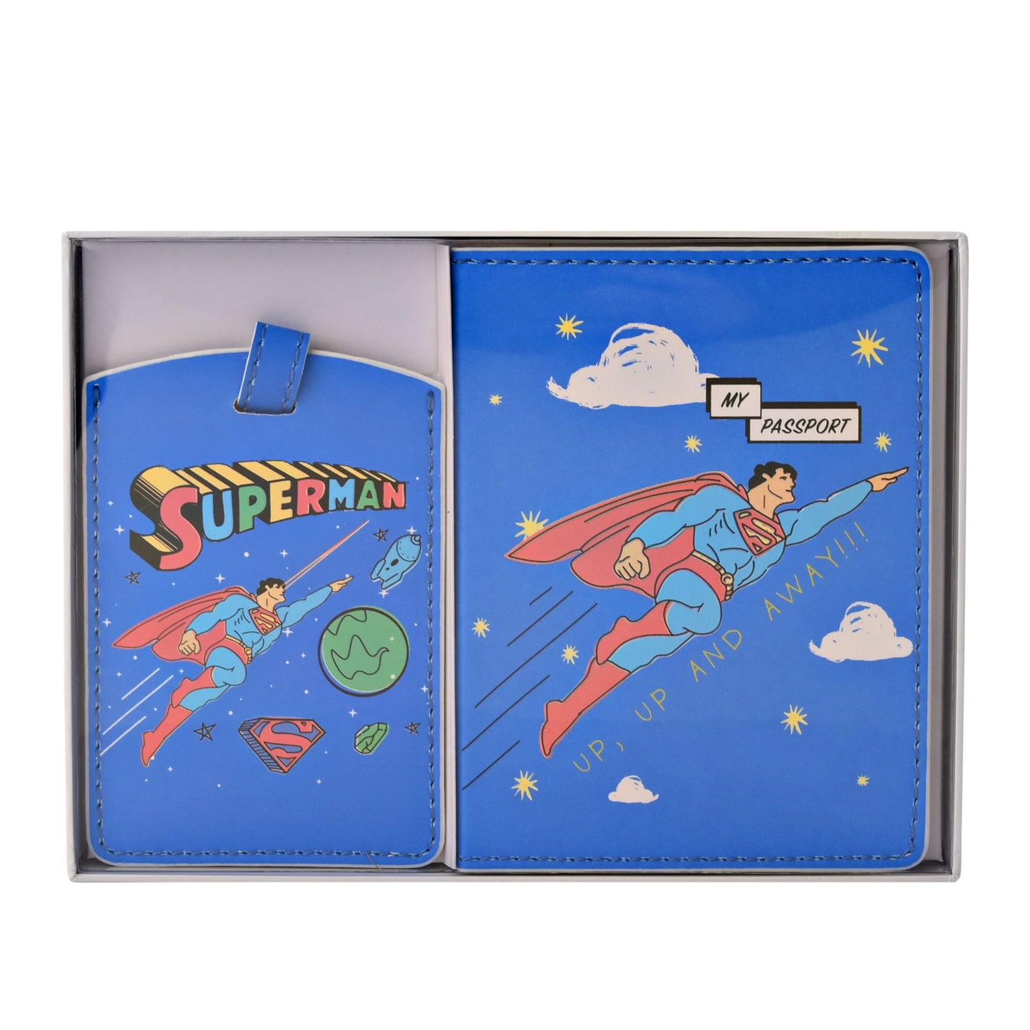SUPERMAN LUGGAGE TAG & PASSPORT SET