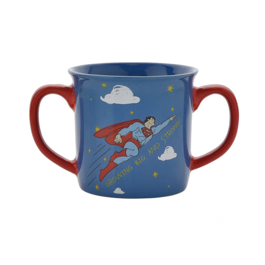 WARNER BROS SUPERMAN DOUBLE HANDED CHINA MUG
