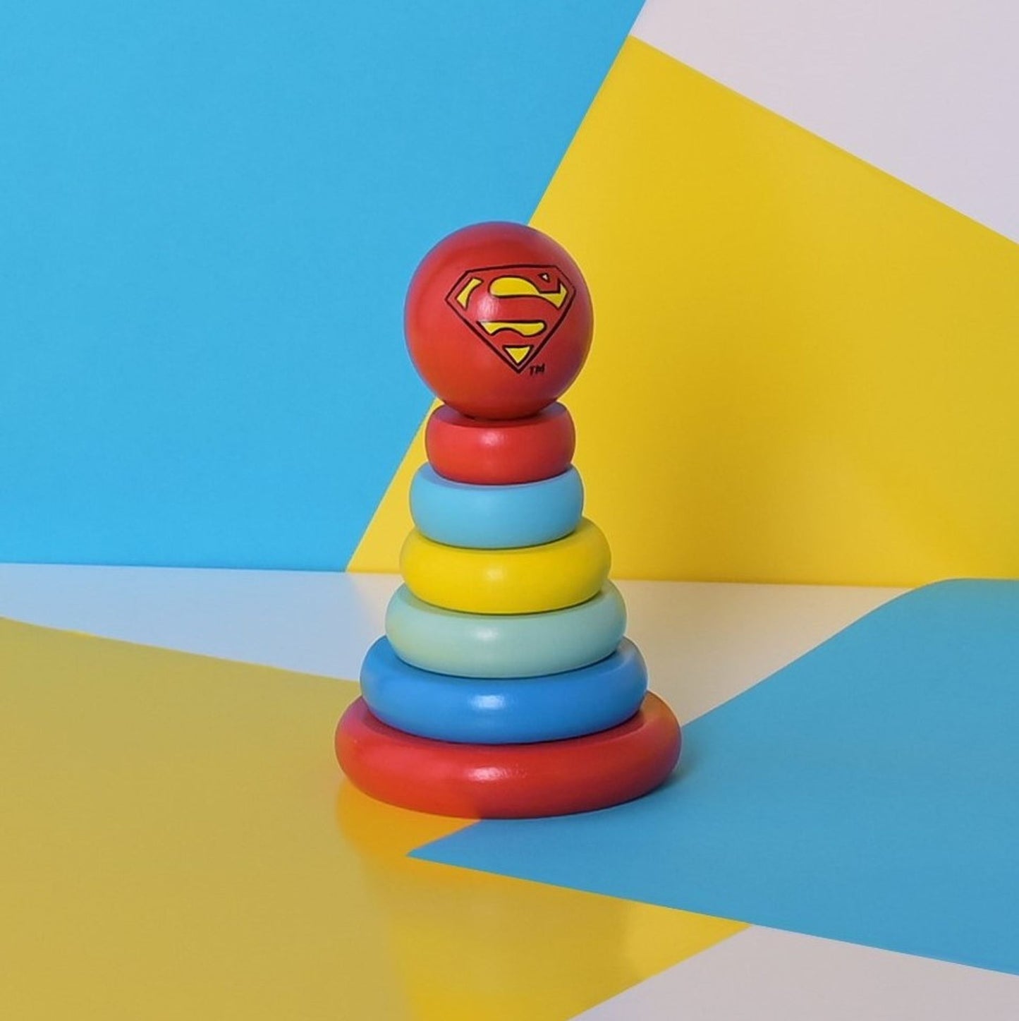 WARNER BROS SUPERMAN WOODEN STACKING TOY