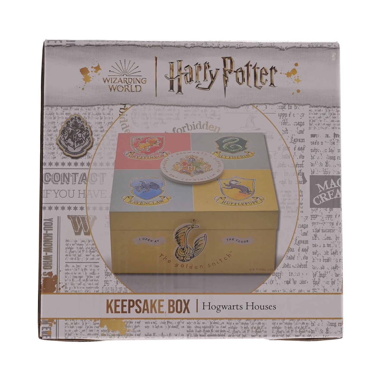 HARRY POTTER CHARMS KEEPSAKE BOX - HOUSE CRESTS