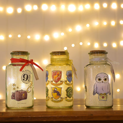 HARRY POTTER CHARMS LIGHT UP JAR - HOUSE CRESTS