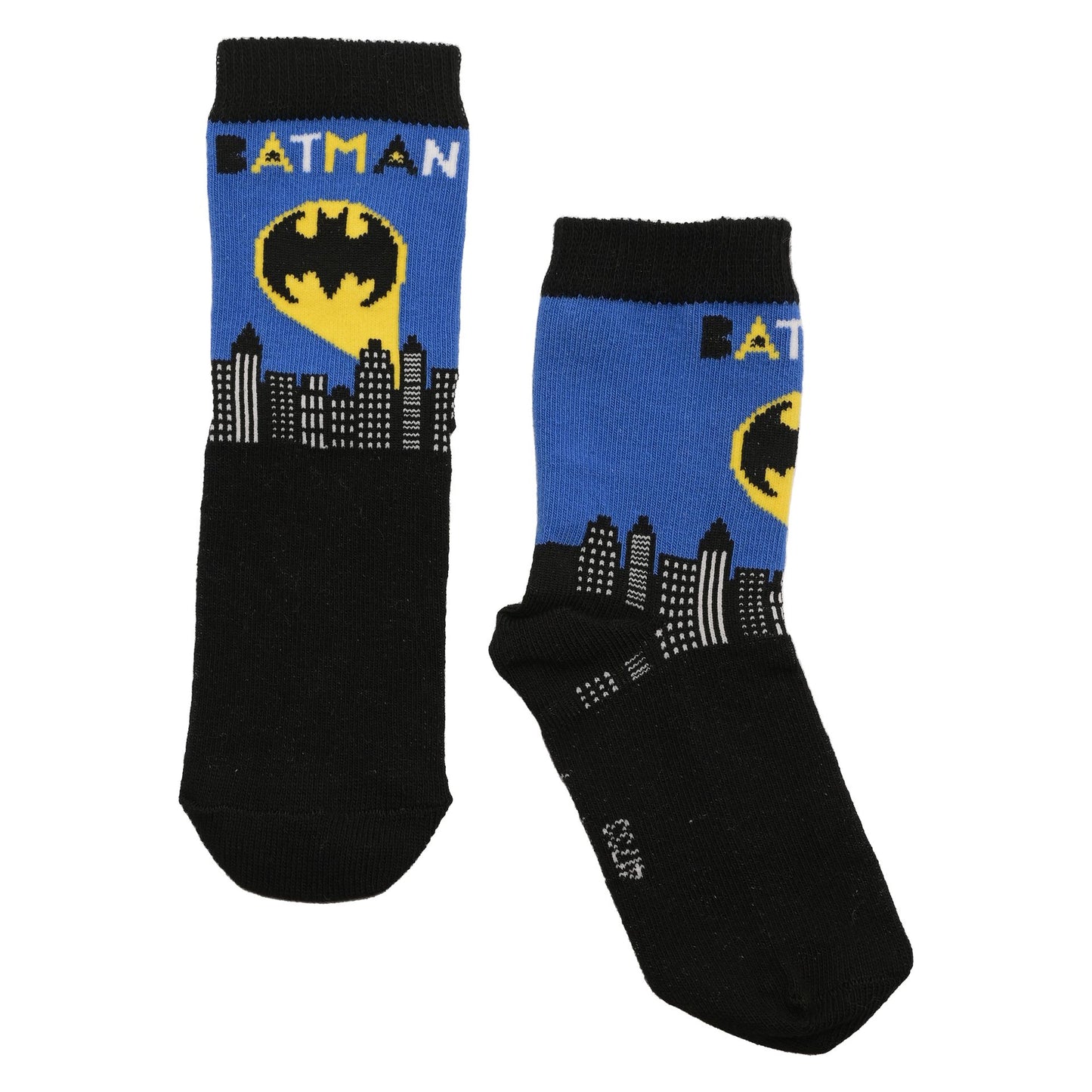 WARNER BROS LITTLE HEROES 3PK BATMAN SOCKS - 24-36 MONTHS