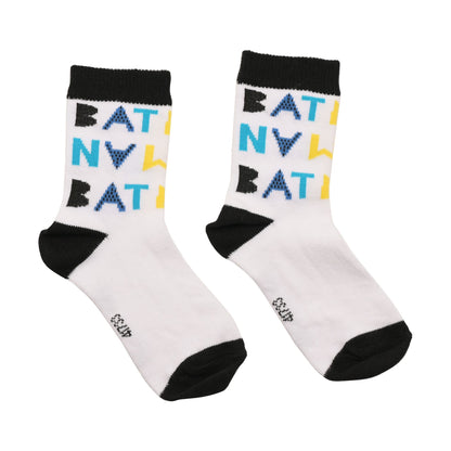 WARNER BROS LITTLE HEROES 3PK BATMAN SOCKS - 24-36 MONTHS