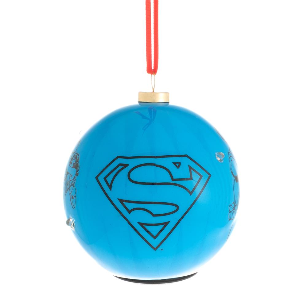 DC COMIC LIGHT UP BAUBLE - SUPERMAN