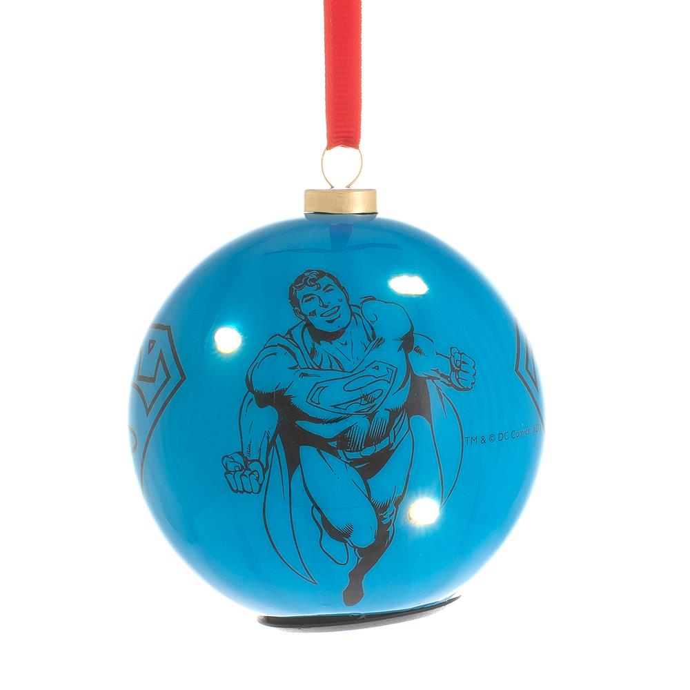 DC COMIC LIGHT UP BAUBLE - SUPERMAN