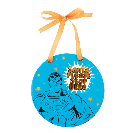 DC COMIC CHRISTMAS PLAQUE - SUPERMAN